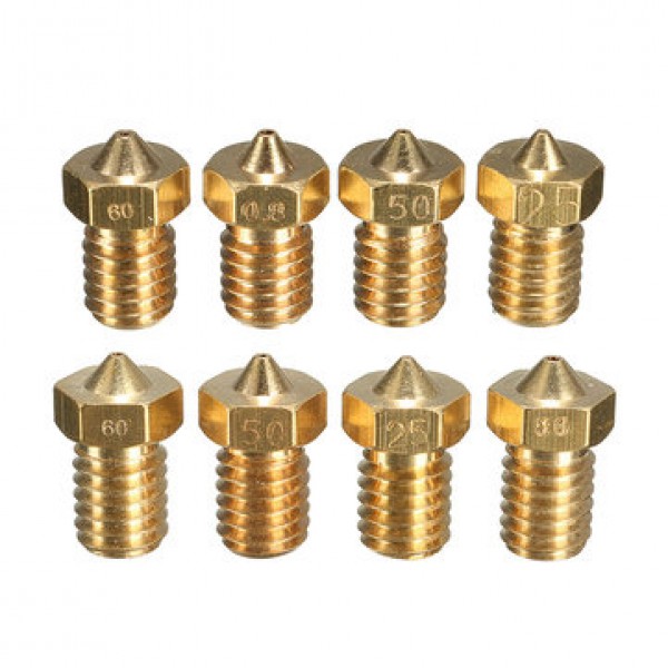 4pcs 0.25mm 0.5mm 0.6mm 0.8mm Brass Nozz...